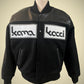 [FRONT] Black "Nighthawk" Varsity Jacket. Order your handmade-to-order today.